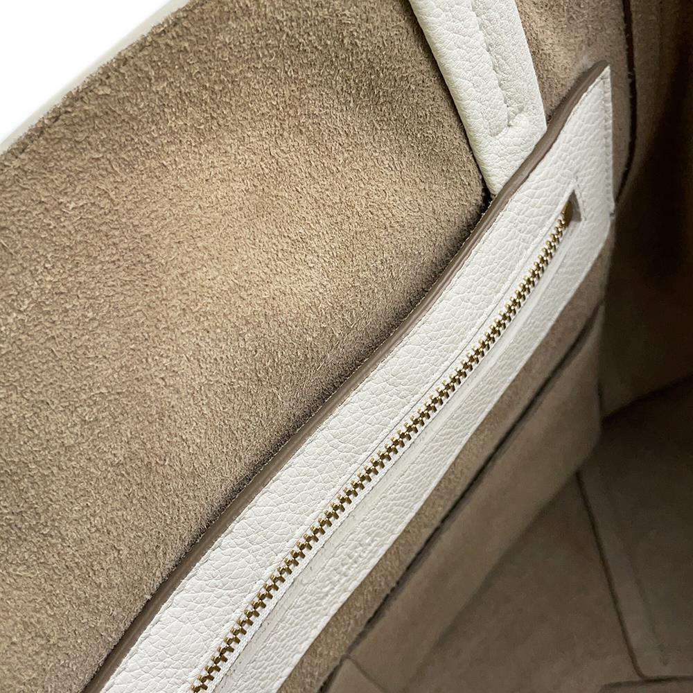 Celine Cabas Phantom Leather Tote Bag Shoulder White - Picture 7 of 12
